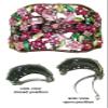 Set of 3 JCGY Crystal Hair Holder Ponytail Barrettes 2 Styles YY86900-4blue-5roseBrn-3 view 4
