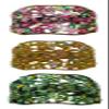 Set of 3 JCGY Crystal Flower Hair Holder Ponytail Barrettes YY86900-5-3rose brown green view 1