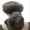 Set of 3 JCGY Crystal Flower Hair Holder Ponytail Barrettes YY86900-5-3rose brown green view 3