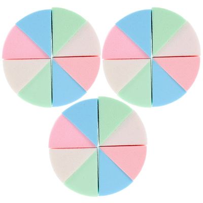 Beavorty 3sets Makeup Sponges Dual-use Cosmetic Puff for Foundation Liquid Powder Application Gentle Portable for Face Eye Makeup