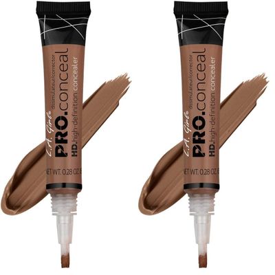 L.A. Girl HD Pro.Conceal, Dark Cocoa GC988 (Pack of 2)