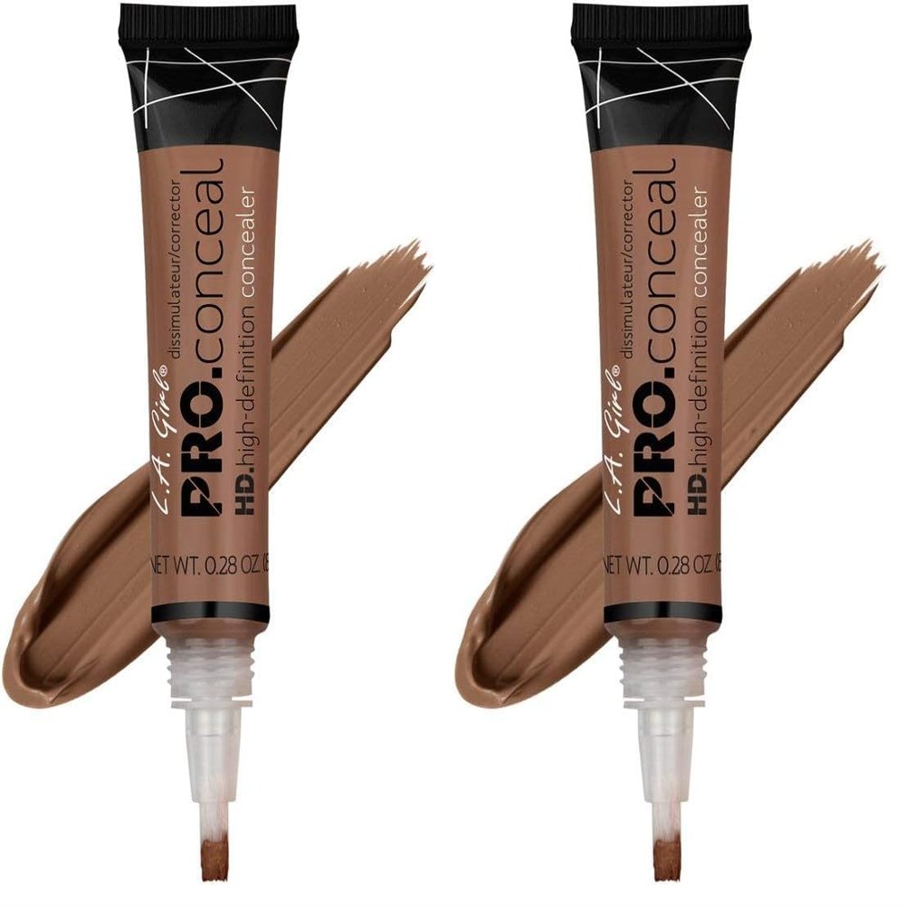 L.A. Girl HD Pro.Conceal, Dark Cocoa GC988 (Pack of 2)