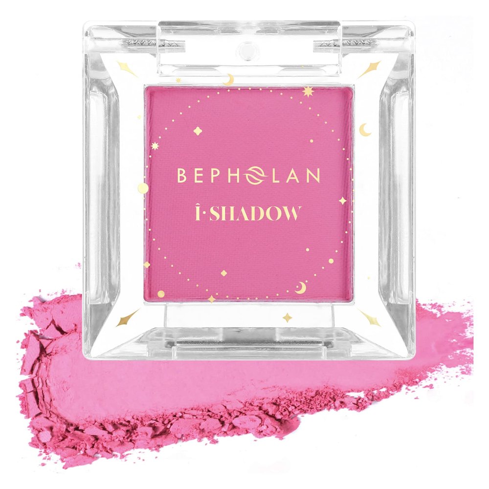 BEPHOLAN Single Matte Pink Eyeshadow Palette Rose Peach Hot Pink Eye Shadow Makeup Palette Bright Pink Blush Eyeliner,Pink Baddie