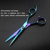 Hair Cutting Scissors, 6 Inch Thinning Cutting Scissors Set Professional Blue Barber Hair Cutter Set view 3