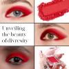 BEPHOLAN Single Matte Red Eyeshadow Palette, Halloween Makeup Color Palette Highly Pigmented, Long-lasting, Intense Colors for Goth Makeup view 4