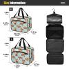 ZZKKO Toiletry Bags for Traveling Women Cute Red Panda Cyan Toiletry Bag with Hanging Hook Makeup Bag Travel Cosmetic Bag Travel Organizer for Accessories Toiletries Large view 3