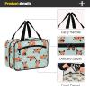 ZZKKO Toiletry Bags for Traveling Women Cute Red Panda Cyan Toiletry Bag with Hanging Hook Makeup Bag Travel Cosmetic Bag Travel Organizer for Accessories Toiletries Large view 4
