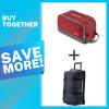 Gonex Travel Toiletry Bag for Men, Nylon Shaving Bag, Red Rolling Duffle Bag with Wheels, 70L Roller Duffel Bag 25 inch,Navy view 1