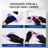 AIRSEE Premium UPF 50+ UV Protection Gloves for Gel Manicures - Fingerless Design for Professional Solon & Home Use, Anti UVA/UVB, Breathable Cool Tech Gloves for UV Lamp & Sun Protection (Black) view 4