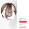 3D Eight-character Bangs 1PC Synthesis Wig Middle-part Bangs Hair Extensions Clip In Forehead Seamless Oblique Bangs Hair Accessories(Dark Brown) view 2