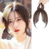 3D Eight-character Bangs 1PC Synthesis Wig Middle-part Bangs Hair Extensions Clip In Forehead Seamless Oblique Bangs Hair Accessories(Dark Brown) view 4