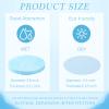 Sieral 120pcs Compressed Facial Sponges Disposable Natural Face Sponges Round Soft Pads with Container for Washing Face Cleansing Exfoliating Esthetician Makeup Removal Travel(Light Blue) view 3