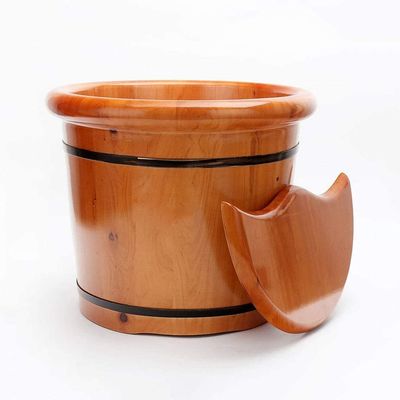 SEVEEZ Footbath,Wooden Foot Basin, Cedar Foot Bath Barrel,Footbath Wooden Foot Washing Tub Thicken Solid Wood Pedicure Barrel,Pedicure Bowl Spa Massage Foot Spa Bath Massager