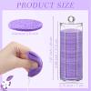 Sieral 120pcs Compressed Facial Sponges Disposable Natural Face Sponges Round Soft Pads with Container for Washing Face Cleansing Exfoliating Esthetician Makeup Removal Travel(Purple) view 2