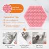 VWMYQ Silicone Face Scrubber for Men, Gentle Exfoliator Pad & Massager, Facial Cleansing Brush Silicone Face Wash Brush Removes Dead & Dry SkinPink view 3