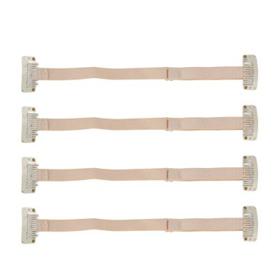 4pcs Face Bands with Clip, Women Adjustable Elastic Face Lifting Strap Patch for Hair White