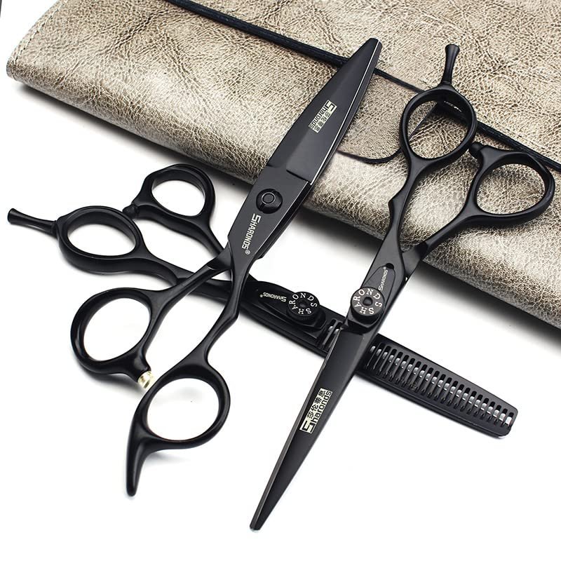 5/5.5/6 Professional Barber Set, with sharp blades that are easy to trim, suitable for hairdressers and hair salons (6-inch -3pc)
