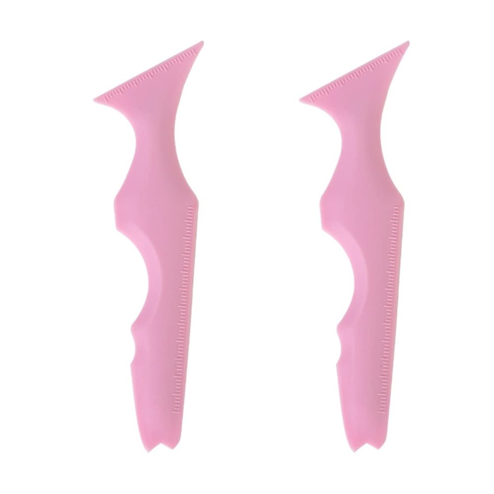 Eyelash Applicator Tool 2Pcs Eyeliner Stencils 5 In1 Eyeliner Stencils Silicone Winged Tip Eyeliner Aid Eyebrow Pencil Stencil for Beginners Makeup Tools Travel Makeup