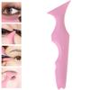 Eyelash Applicator Tool 2Pcs Eyeliner Stencils 5 In1 Eyeliner Stencils Silicone Winged Tip Eyeliner Aid Eyebrow Pencil Stencil for Beginners Makeup Tools Travel Makeup view 4