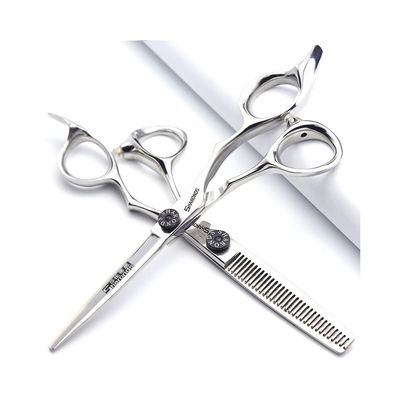 5/5.5/6 Professional Barber Set, with sharp blades that are easy to trim, suitable for hairdressers and hair salons (6-inch -2pc-A)