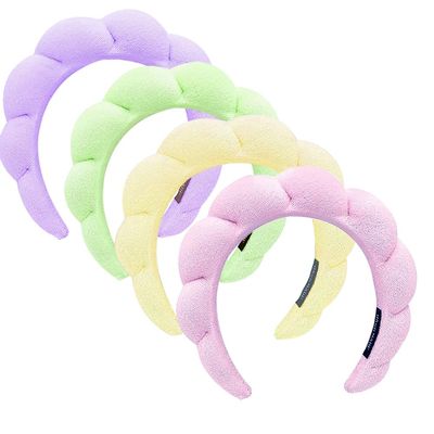 Blithetree Spa Headband for Washing Face, Set of 4 Skincare headbands, Soft Skin Care Headband for Makeup Removal, Shower - Makeup Headbands for Women (4 Pack/B)