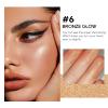 FREEORR Baked Highlighter Powder Palette, Makeup Highlighter Powder Palette Sheer Shimmering Finish Face Highlighters Makeup Iluminadores de Maquillaje #06 Bronze Glow view 2