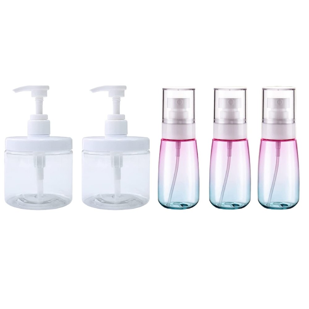 Cosywell Pump Bottle Dispenser Plastic Pump Bottles Refillable Bottles Fine Mist Spray Bottles TSA Approved 2oz 60ml 3 Pack Leak Proof Travel Spray Bottle