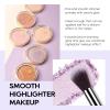 FREEORR Baked Purple Highlighter Powder Palette, Makeup Highlighter Powder Palette Sheer Shimmering Finish Face Highlighters Makeup Iluminadores de Maquillaje #04 Twilight Purple view 3