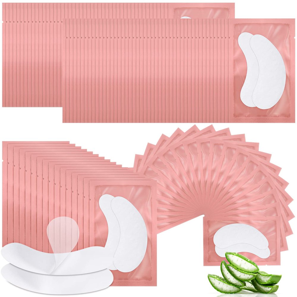 200 Pairs Under Eye Gel Pads Natural Eyelash Extension Gel Pads Patches Kit for Eyelash Extension Supplies Bulk Beauty Tools, Fit Most Eye Shape