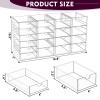 YFXCVSL Acrylic Makeup Organizer with 19 Drawers, 4 Pack Clear Storage Drawers, Bathroom Makeup Organizer for Palettes, Cosmetic, and Beauty Supplies,Ideal for Vanity, Cabinet,Desk Organization view 3