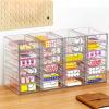 YFXCVSL Acrylic Makeup Organizer with 19 Drawers, 4 Pack Clear Storage Drawers, Bathroom Makeup Organizer for Palettes, Cosmetic, and Beauty Supplies,Ideal for Vanity, Cabinet,Desk Organization view 4