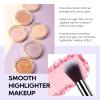 FREEORR Baked Pink Highlighter Powder Palette, Makeup Highlighter Powder Palette Sheer Shimmering Finish Face Highlighters Makeup Iluminadores de Maquillaje #02 Mermaid Pink view 3