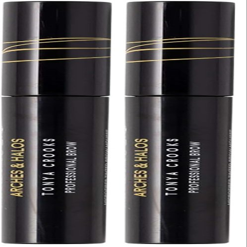 Arches & Halos Microfiber Tinted Brow Mousse - Highly Pigmented Brow Color - For Full and Bold Brows - Vegan and Cruelty Free Makeup - Charcoal, 0.106 fl oz (Pack of 2)