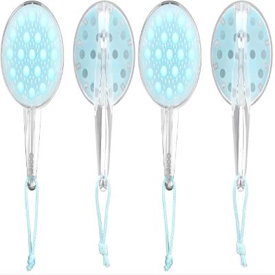 Conair Scalp Massager and Detangling Brush, Ideal for Use on Wet Hair, Clear Light Blue, 1 Count (Pack of 2)