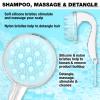 Conair Scalp Massager and Detangling Brush, Ideal for Use on Wet Hair, Clear Light Blue, 1 Count (Pack of 2) view 2