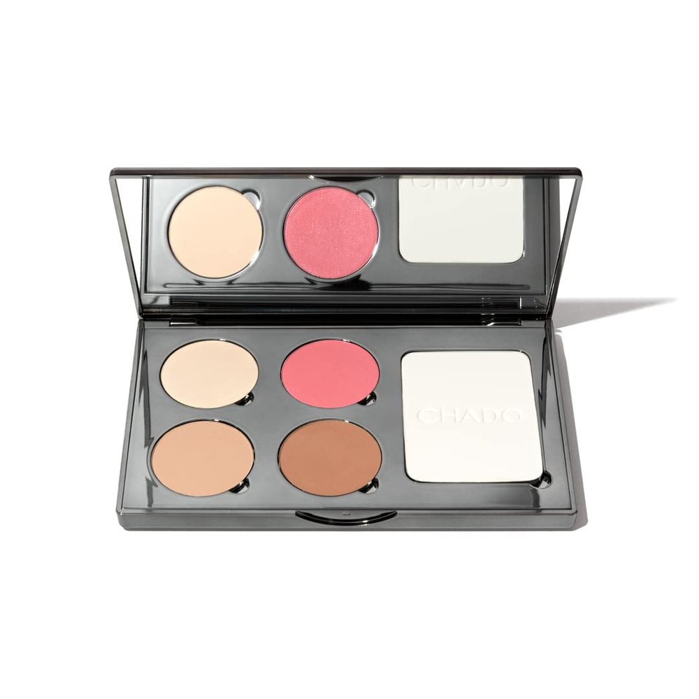 CHADO Monts & Merveilles Face Palette  Cream | Bronzer, Concealer, Contour, Blush, Setting Powder | Long Lasting | Face and Cheek Sculpting Palette | Refillable | Cruelty Free (Light to Medium Skin)