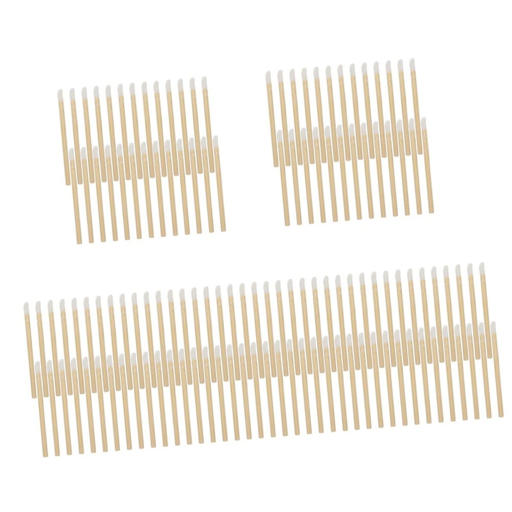 500 Pcs Wooden Lip Brush Lip Gloss Applicator Makeup Eyeshadow Lip Wands Disposable Lipstick Wands Applicator Lip Gloss Mascara Applicator for Makeup Lip Mask Brush Bamboo
