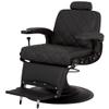 Buy-Rite Black Diamond Heavy-Duty Professional Barber Chair, Matte Black Frame, Double Diamond Stitching, Extra-Wide Seat, Removable Headrest, Oversized Base, YLG-8776-5B view 1
