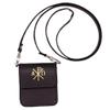 Black Calf Grained Genuine Leather Pyx Case | Red Velveteen Lining | Removable Strap | Christian Eucharistic Ministry Accessory | Great Catholic Gift for Ordination view 1