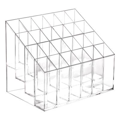 Tecbeauty Lipstick Holder, 24 Slots Clear Lipstick Organizer Acrylic Lipgloss Storage Display, Small