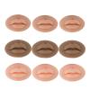 9Pcs 3D Silicone Fake Lips for Makeup Practice, Soft Silicone Lips Tattoo Practice Skins Training for Permanent Makeup view 1