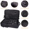 CGBARBER Large Makeup Backpack, Professional Barber Travel Backpack Sliding Trays with Adjustable Dividers Cosmetic Storage Organizer (Black) view 2