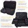 CGBARBER Large Makeup Backpack, Professional Barber Travel Backpack Sliding Trays with Adjustable Dividers Cosmetic Storage Organizer (Black) view 3