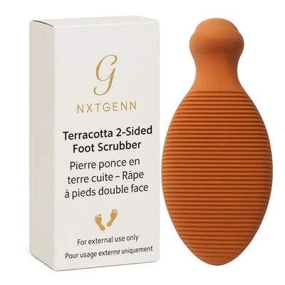 Pumice Stone for Feet  Natural Terra Cotta Foot Scrubber & Callus Remover  Dual-Sided, Ergonomic, Long-Lasting & Easy to Use  Shower & Pedicure Tool Piedra pmez para pies