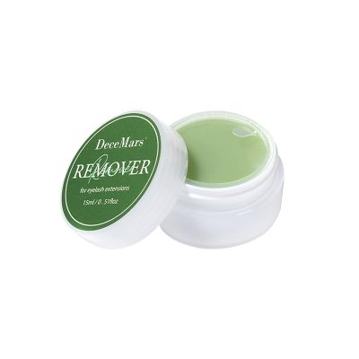 DeceMars Lash Gel Remover Dissolves Powerful Cream Low Irritation Eyelash Extension Glue for Sensitive Skin 15ml (Hami melon Flavor)