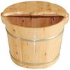 FEHUN Foot Spas for Home Use Domestic Solid Wood Footbath Bucket, 26Cm Height Earbath Footbath with Lid, Thickened Foot Bath Bowl, Foot Massage Pedicure Tub, Cedar Wood,B Foot Bath Barrel view 1
