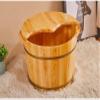 FEHUN Foot Spas for Home Use Domestic Solid Wood Footbath Bucket, 26Cm Height Earbath Footbath with Lid, Thickened Foot Bath Bowl, Foot Massage Pedicure Tub, Cedar Wood,B Foot Bath Barrel view 2