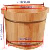FEHUN Foot Spas for Home Use Domestic Solid Wood Footbath Bucket, 26Cm Height Earbath Footbath with Lid, Thickened Foot Bath Bowl, Foot Massage Pedicure Tub, Cedar Wood,B Foot Bath Barrel view 3