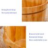 FEHUN Foot Spas for Home Use Domestic Solid Wood Footbath Bucket, 26Cm Height Earbath Footbath with Lid, Thickened Foot Bath Bowl, Foot Massage Pedicure Tub, Cedar Wood,B Foot Bath Barrel view 4