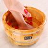 FEHUN Foot Spas for Home Use Cedar Foot Bath Tub, Solid Wood Foot Bath Barrel, Small Foot Wash Bucket, Wooden Art Wash Basin, Thickened Foot Bath Barrel for Home Use 16.1X8.3In Foot Bath Barrel view 3